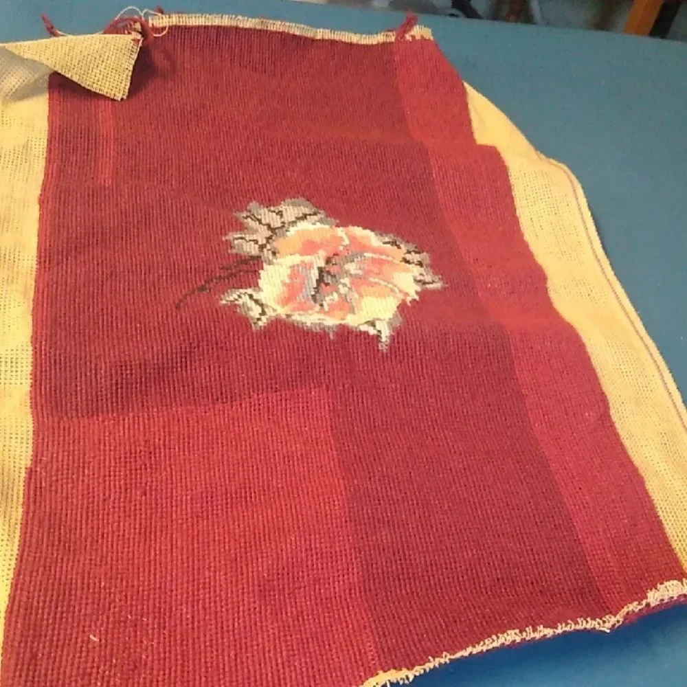 Red and Yellow Tapestry with Floral Design